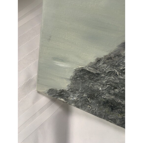 Hand Painted Original  Painting On Canvas Lighthouse Heavily Textured Sea Waves - Picture 6 of 11